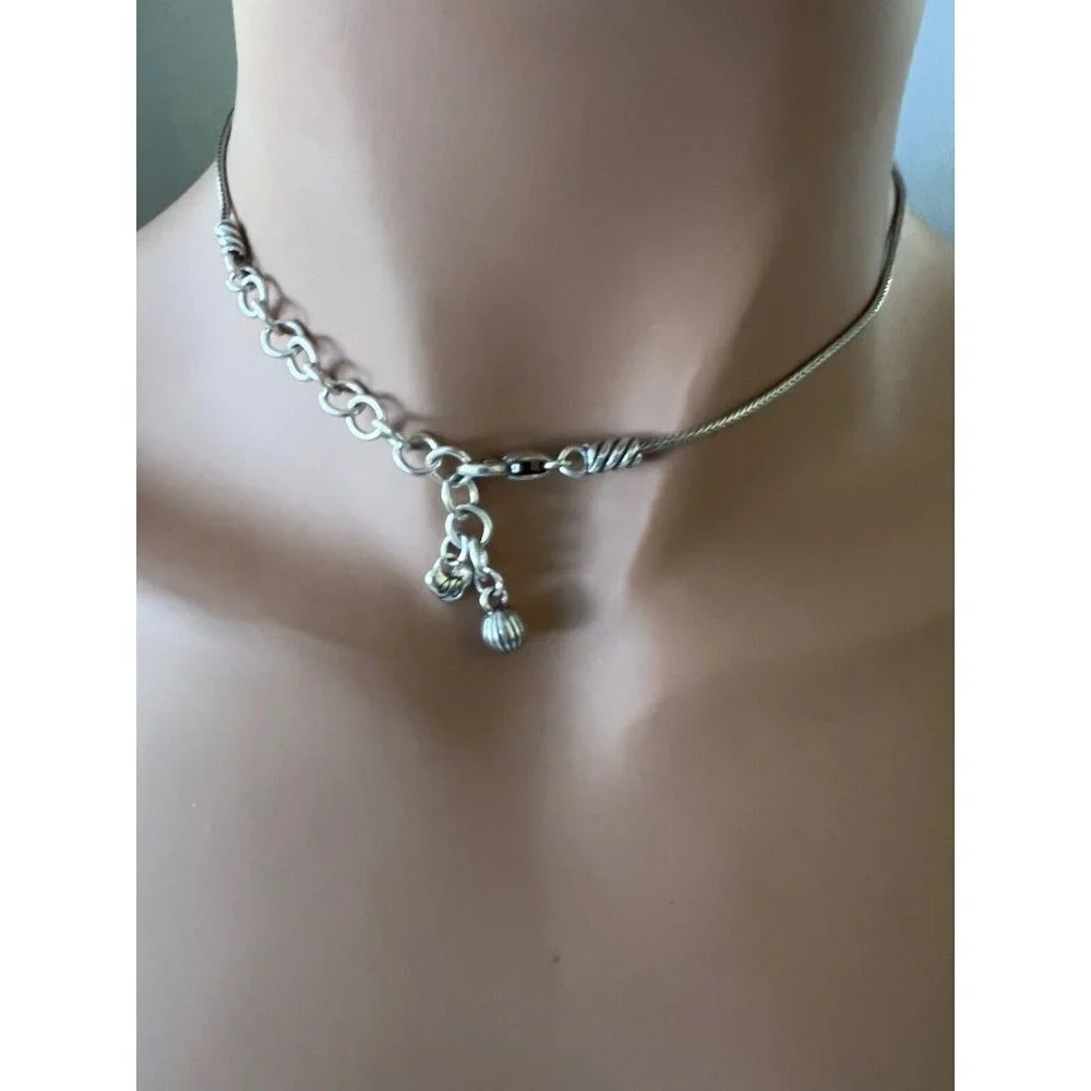 BRIGHTON Listen To Your Heart Melody Necklace with Tin silver plated